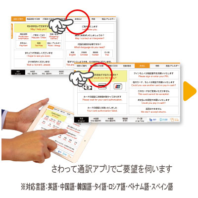 無料オプション「さわって通訳」
